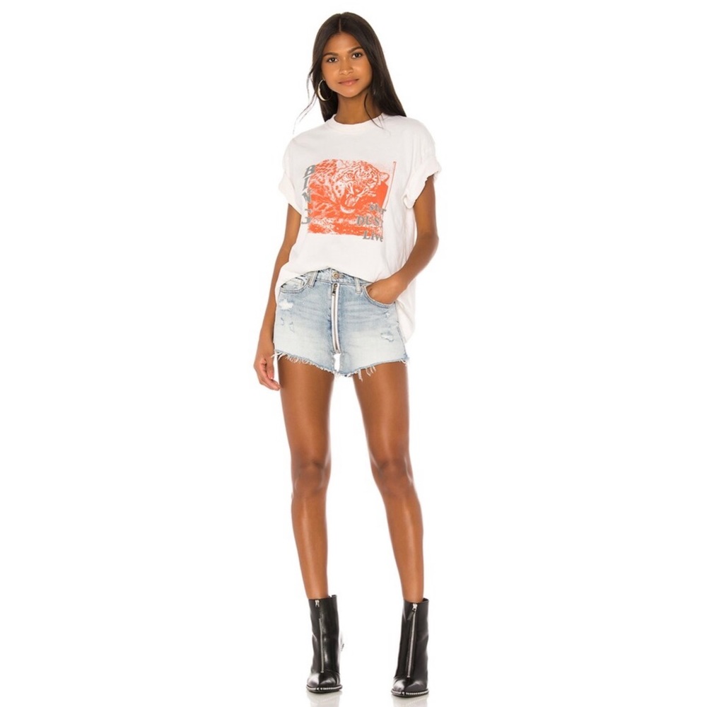 Revolve Pistola Winston Zipper High Rise Denim Cutoff Shorts 29 Utopia Wash